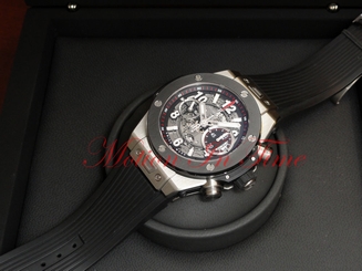 Hublot Big Bang UNICO Chronograph 45mm Titanium Skeleton W/Rubber 411.NM.1170.RX