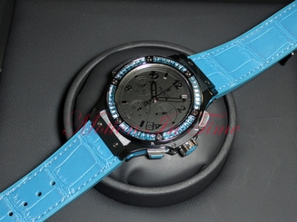 Hublot Big Bang Black Tutti Frutti "Blue" Topaz 41mm Chrono 341.CL.1110.LR.1907