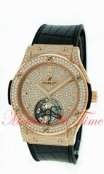 Hublot Classic Fusion Tourbillon 45mm Rose Gold Full Diamond 505.OX.9010.LR.1704