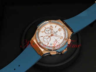 Hublot Big Bang Gold Tutti Frutti 41mm Rose Gold 341.PL.2010.LR.1907 BLUE Rubber