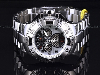 New $2,395 Invicta Reserve 50mm Swiss Made Cage Dial Chrono High Polish SS Watch