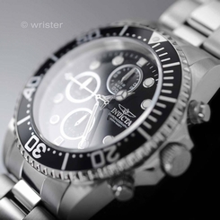 Invicta Pro Diver Chronograph Black Dial Silver Tone Stainless Steel Men's Watch 843836017688