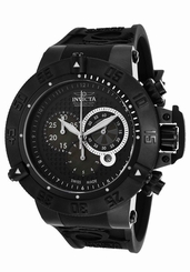 New Mens Invicta 80657 Subaqua Analog Black Rubber Strap Watch
