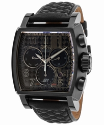 Invicta 22382BWB Men's Jason Taylor Ltd Ed Chrono Black Leather & Carbon