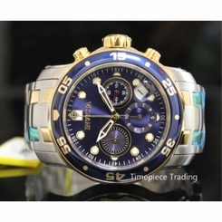 Invicta Pro Diver Scuba Quartz Chronograph Blue Dial Stainless Steel Men's Watch 843836000772