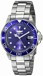 Invicta Men's Pro Diver Automatic 200m Blue Dial Stainless Steel Watch 9094