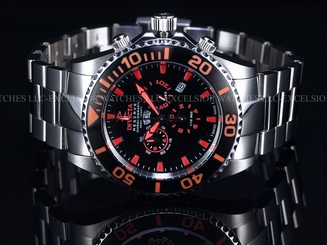 Invicta Reserve Super Lume Grand Diver Swiss Made Quartz Chrono Black Dial Watch