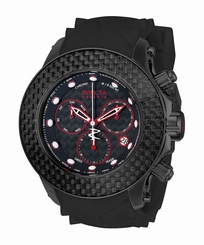 Invicta 22143 Men's Subaqua Reserve Chrono Black Silicone Carbon Fiber Dial