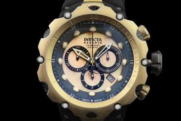 New Mens Invicta 18452 Venom II Swiss Made Chronograph Gold Tone Watch