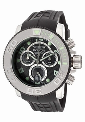 New Men's Invicta 1063 Sea Hunter Swiss Chronograph Black Dial Poly Watch