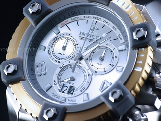  New Invicta Reserve Grand 63mm Arsenal Swiss Made Chrono Silver-Tone SS Watch