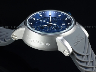 New Invicta 48mm "Yakuza" S1 Rally Quartz Chrono Shark Grey & Blue Strap Watch