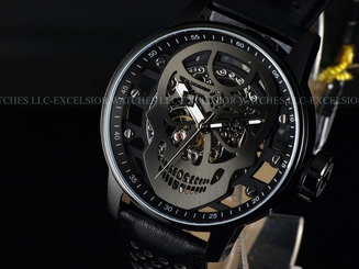 New Invicta Men 48mm Gunmetal Skull TY2807 Mechanical S1 Rally Black IP SS Watch