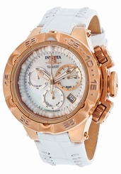 17229 Invicta Womens Subaqua Noma V Swiss Quartz Chronograph Leather Strap Watch