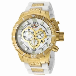 New Invicta Men's 1024 Corduba 52mm Swiss Chrono White MOP Dial Gold White Watch