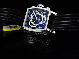 Invicta Men Tonneau S1 Rally Ultramarine Blue Swiss Made ETA Chrono Strap Watch