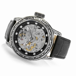 Invicta 52mm Excalibur Mechanical 18600 Leather Strap Watch ,New