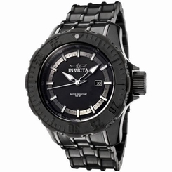 New Mens Invicta 0504 Pro Diver Black Ion Plated Steel Bracelet Watch