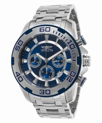 Invicta 22319 Men's Pro Diver Chronograph Stainless Steel Blue Dial
