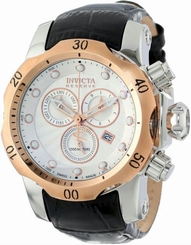 Invicta Reserve 10810 Venom Swiss Made Chronograph Date Rose Leather Mens Watch