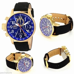 Invicta Men 1516 I Force 18k Gold Ion Plated Chronograph Stainless Steel Watch 843836015165