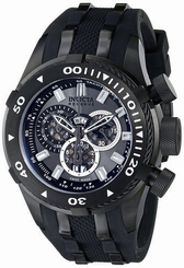 New Mens Invicta 0979 Bolt Reserve Swiss Chronograph Black Rubber Strap Watch 843836009799