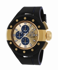 Invicta 22438 Men's S1 Rally Chronograph Black Silicone Gold-Tone Dial