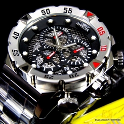 Mens Invicta I-Force Chronograph Twisted Metal 52mm Steel Black Watch New