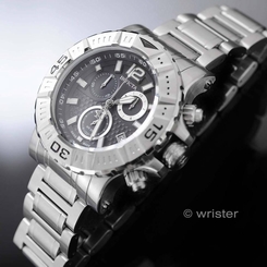 Swiss Made Invicta Reserve Chrono Charcoal Gray Dl Stnless Steel 48mm Mens Watch