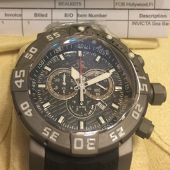 Invicta LIMITED EDITION 14280 Sea Base 53mm Swiss Chrono Titanium Case Watch