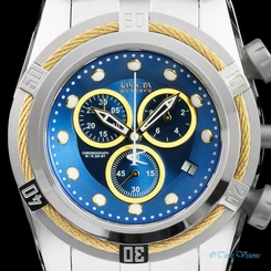 Invicta Men's 53mm Reserve Bolt Zeus Blue Dial Swiss Chronograph Bracelet Watch