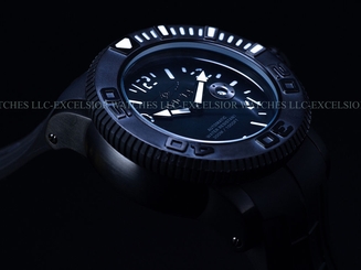 RARE Invicta Mens Combat Sea Hunter Swiss Made Automatic All Black SS 300M Watch