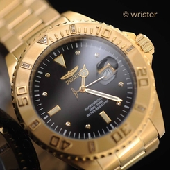 Men's Invicta Pro Diver Swiss Quartz Genuine Diamond Accents Gold IP 47mm Watch