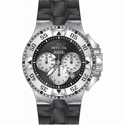 INVICTA MEN'S EXCURSION BLACK SILICONE BAND STEEL CASE QUARTZ WATCH 23039