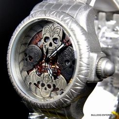 Invicta Bone Collector Distressed Chronograph Artist Silver 48mm Watch New