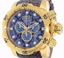 New Invicta 18302 Venom Swiss Chronograph Exotic Blue Dial 53mm Watch
