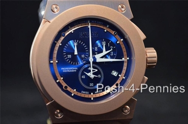 INVICTA MENS RESERVE AKULA QUARTZ CHRONOGRAPH GOLD BLUE RUBBER BAND WATCH 12005 2724285970251