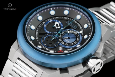 Invicta Men's 50mm Reserve Furnace Blue Bezel Swiss Quartz Chronograph Watch