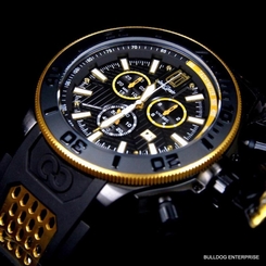 Invicta Jason Taylor JT Corduba Black Gold Chronograph 52mm Watch New