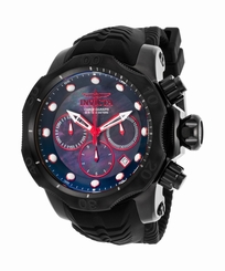 Invicta 22355 Men's Venom Chronograph Black Silicone Black MOP Dial Red