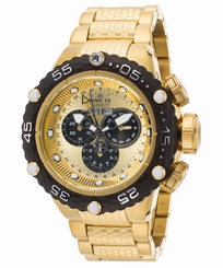 Invicta 21676 Men's Subaqua Chronograph 18K GP SS Gold-Tone Dial 18K GP SS