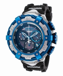 Invicta 21364 Men's Bolt Reserve Chrono Black Silicone & MOP Dial Blue Accent