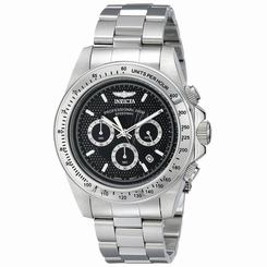 18390 Invicta 45mm Speedway Quartz Chronograph Black Dial Stainless Steel Watch