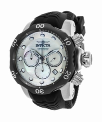 Invicta 22358 Men's Venom Chronograph Black Silicone White MOP Dial
