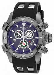 New Men's Invicta 15860 Specialty Swiss Chronograph Blue Dial Black Poly Watch