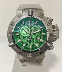 New INVICTA 6690 Mens Subaqua Noma 50mm Swiss Quartz Green Dial Stainless Watch