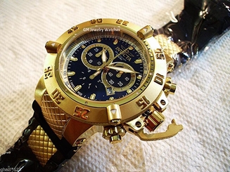 Invicta Men's Subaqua Noma III Swiss Made Chrono18K Gold Plated Strap New Watch