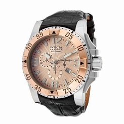 New Mens Invicta 10901 Excursion Reserve Swiss Made Chrono Rose Tone Dial Watch 886678109012