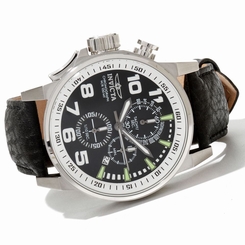 13053 Invicta 46mm I Force Lefty Quartz Chronograph Black Leather Strap Watch