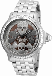 Invicta 34mm Artist Series Bone Collector Quartz Stainless Steel Watch ,New